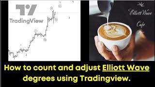 How to count and adjust Elliott Wave degrees using Tradingview. CRO coin.