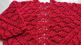 Yapraklı Altıgen Tığ İşi Örgü Hırka Yapımı #crochet #örgü #model #diy #tığişi #knitting