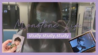 Study Vlog|study at cafe, online lectures, preparing for finals, hanging around |Elaine Hyun