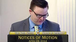 Brendan Maguire, MLA Halifax Atlantic reads Kool T's & More resolution