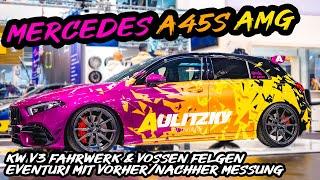 Mercedes A45S AMG | Fahrwerk, Felgen und Eventuri Ansaugung - mit Vorher/Nachher Vergleichsmessung