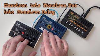 Monotron Inception (3 KORG Monotrons in a chain)