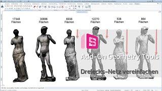 Allplan Add-On Geometry Tools V2 - Dreiecks-Netz vereinfachen