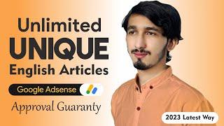 Google AdSense Approval for Blogger & WordPress | Get Unlimited Unique English Articles for Free