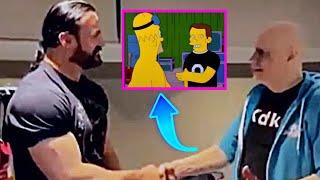 Drew McIntyre & Billy Corgan Re-create Iconic Simpsons Scene!