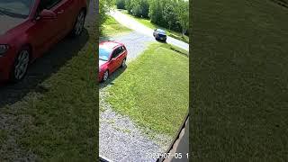 Driver reversed into a ditch