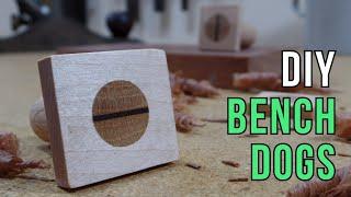 DIY Bench Dogs with hand tools only! // Woodworking how to // quiet woodworking // asmr