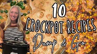 10 DUMP & GO CROCKPOT DINNERS | The Easiest Crockpot Recipes!