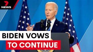 U.S. President Joe Biden speaks at a news conference at the White House | 7NEWS