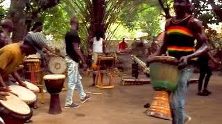 Percussion and AfroDance Senegal Casamance in the village of Abéné