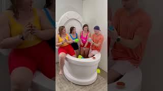 SURPRISE Egg Challenge in Giant Toilet with HUGE PRIZE #shorts