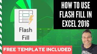 How to Use Flash Fill in Excel 2016