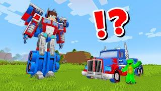 JJ and Mikey in TRANSFORMERS CHALLENGE in Minecraft / Maizen Minecraft