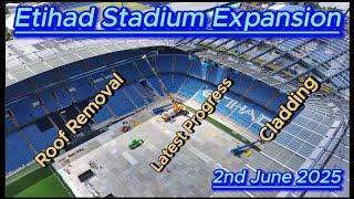 Etihad Stadium Expansion 2nd June 2025 - Manchester City FC - Latest Progress #djidrone