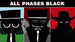 All Phases of Character Black in Incredibox Sprunki