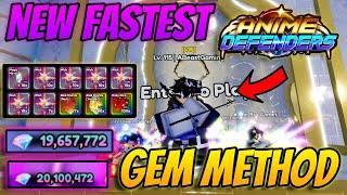 New *Fastest* Gem Method In Update 3 Anime Defenders.. (F2P)