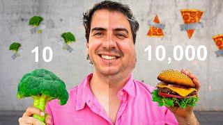 Un día comiendo 10,000 Calorías VS 10 Calorías