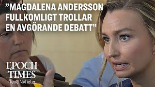 Ebba Busch (KD): ”Magdalena Andersson fullkomligt trollar en avgörande politisk debatt”