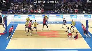 Volleyball USA - Brazil Amazing VNL Quarterfinal Full Match