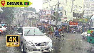 4K Bangladeshi walking tour Dhaka city 2023 || Heavy Rain walking tour 2023