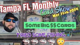 Tampa FL Monthly Sports Card Show and Attempting To Catch Some Fish. Big Rare Cards That Were 