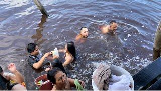 Mandi Sungai Bersama Keluarga Besar Youtuber Carol & Amit Passin Mujah channel