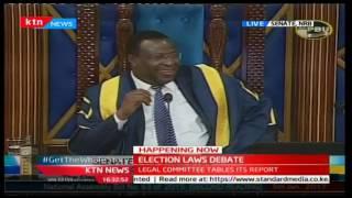 Senator James Orengo gives a passionate speech during the special electoral laws' senate sitting