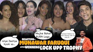 Munawar Faruqui Deserving winner hai ??| Lock Upp All Contestant Reaction | Kangana, Ekta, Anjali ..