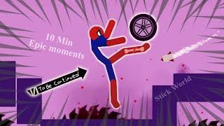 10 Min Best falls | Stickman Dismounting funny and epic moments | Like a boss compilation