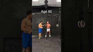 80 years old at the gym respect !! 