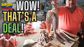 FRESH Fish and GIANT Shrimps for Pennies in Manta! A guide to being Pescatarian in LATAM!