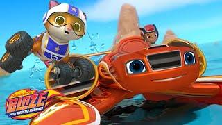 Speed Boat Blaze Flies With Stunt Kitty! | Blaze and the Monster Machines