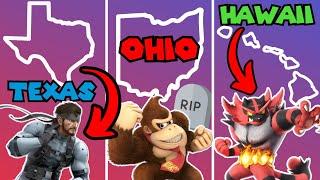 Every State’s Official Smash Bros. Character