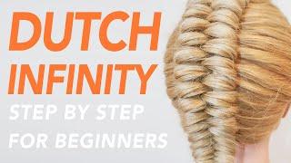 How To Dutch Infinity braid Step By Step For Beginners - Hand Placement - Follow Along Tutorial