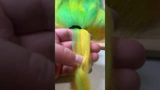 Blending colors together to make roving for spinning yarn #summernight #fiberarts