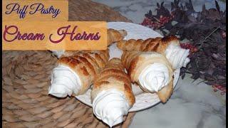 Cream Horns|| Puff Pastry Cream Horns || How to make  Puff Pastry Cream Cones