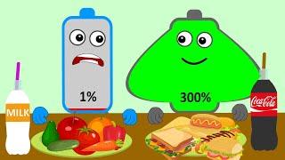 Healthy Vs Unhealthy | Asmr Mukbang Animation | Battery Charging Animation | NCR Animation