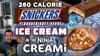 Ninja Creami SNICKERS Soft Serve Ice Cream (Only 260 Calories!)