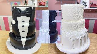 BELLÍSIMO PASTEL DE BODA 2 LADOS DIFERENTES. (Tutorial)