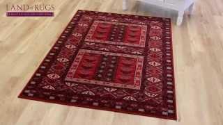 Traditional Afghan Red Rug