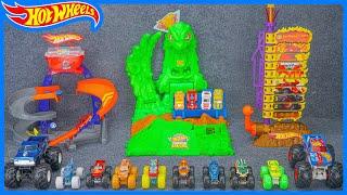 Hot Wheels Unboxing Review ASMR | Hot Wheels Monster Trucks Glow-in-The-Dark Gunkster Ooze Battle