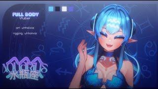 [ Live2D Model Showcase ] Aquarius the Zodiac Vtuber (FOR SALE)