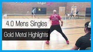 4.0 Mens Singles Gold Metal Match - Dustin NcCorchuk Highlights - 2019 Cougar Classic