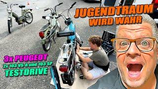 Ein Jugendtraum wird wahr - 3 Peugeot 103 Mopeds Mofas im Test - Back to the 80ties