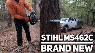 Stihl MS462C, making the first cuts with it