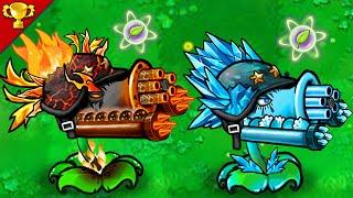 Plants vs Zombies : New Ultimate Gatling Pea ( Fire + Ice )