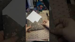 making envelopes for a baby book junk journal (live upload)