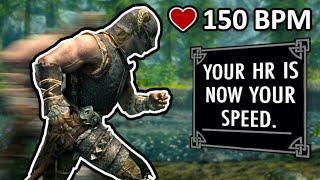 Skyrim but My HEART RATE Controls My Speed