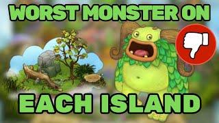 The WORST Monster On Each Island (My Singing Monsters)