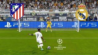 LIVE : Atletico Madrid vs Real Madrid - Penalty Shootout | Champions League 2025 | PES 21 Game